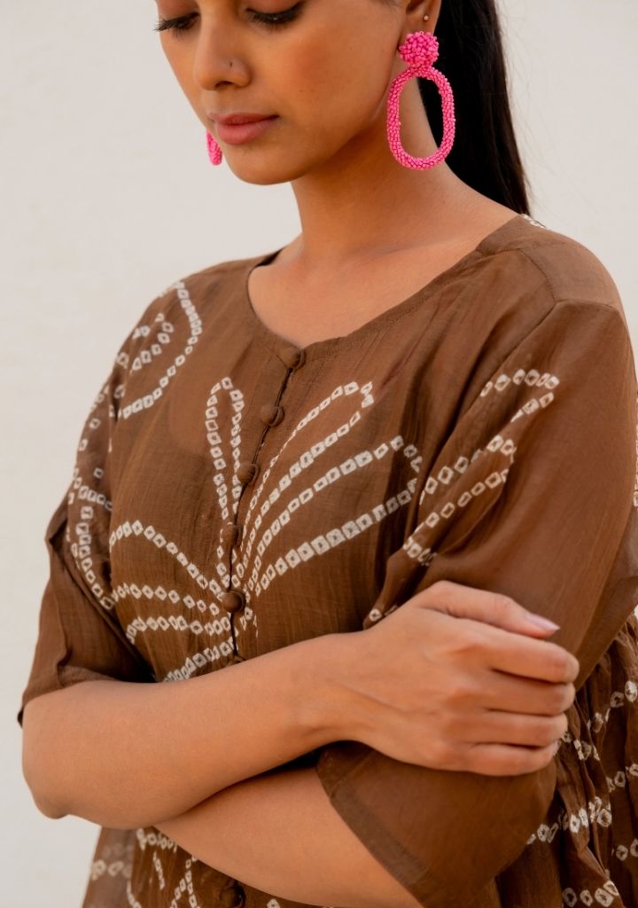 Rosewood Bandhani Dress