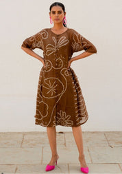 Rosewood Bandhani Dress