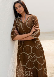 Rosewood Bandhani Kurta