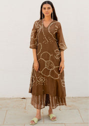 Rosewood Bandhani Kurta