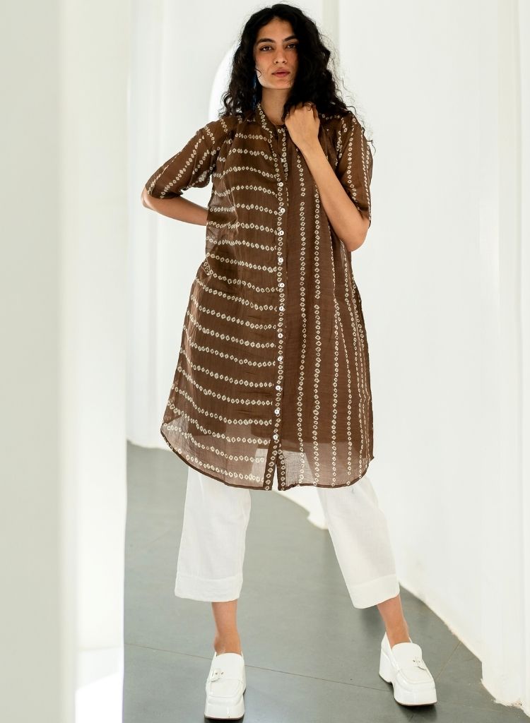 Rosewood Bandhej Tunic