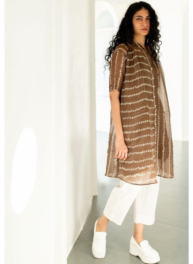 Rosewood Bandhej Tunic