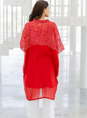 Ruby Swirl Bandhani Tunic