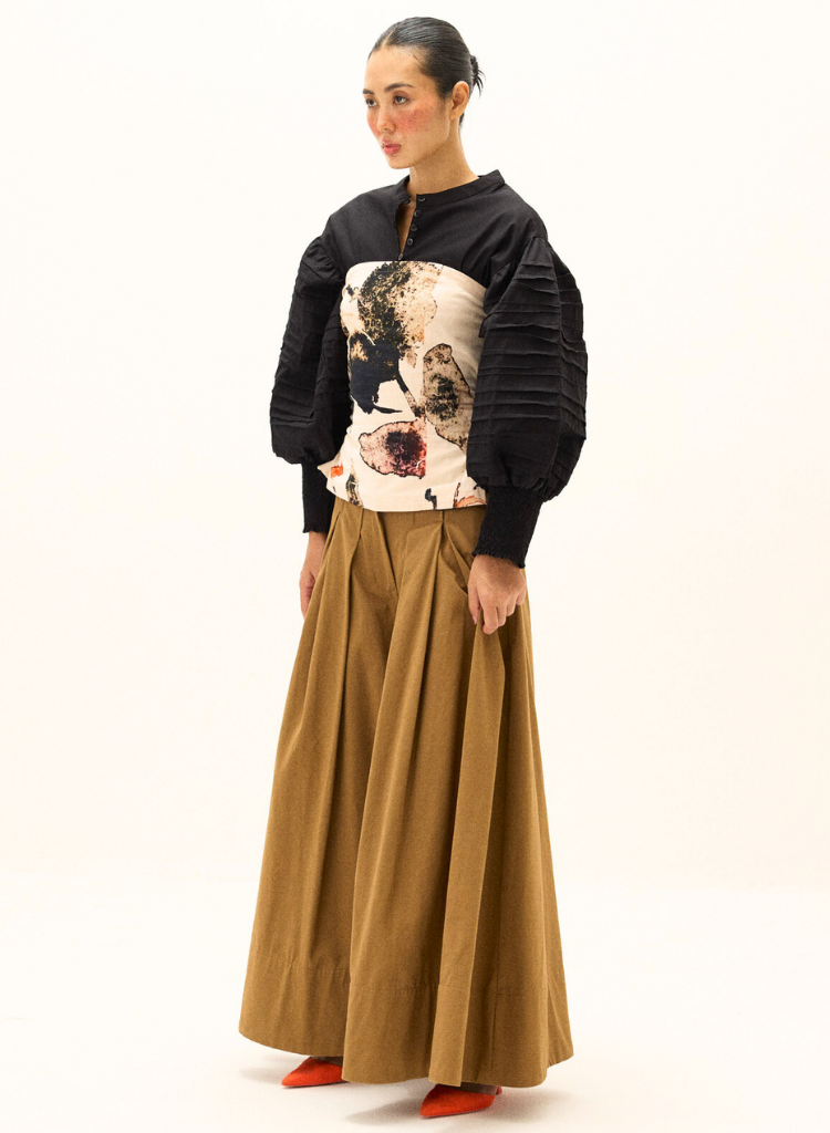 Rust Leaf Corset Top