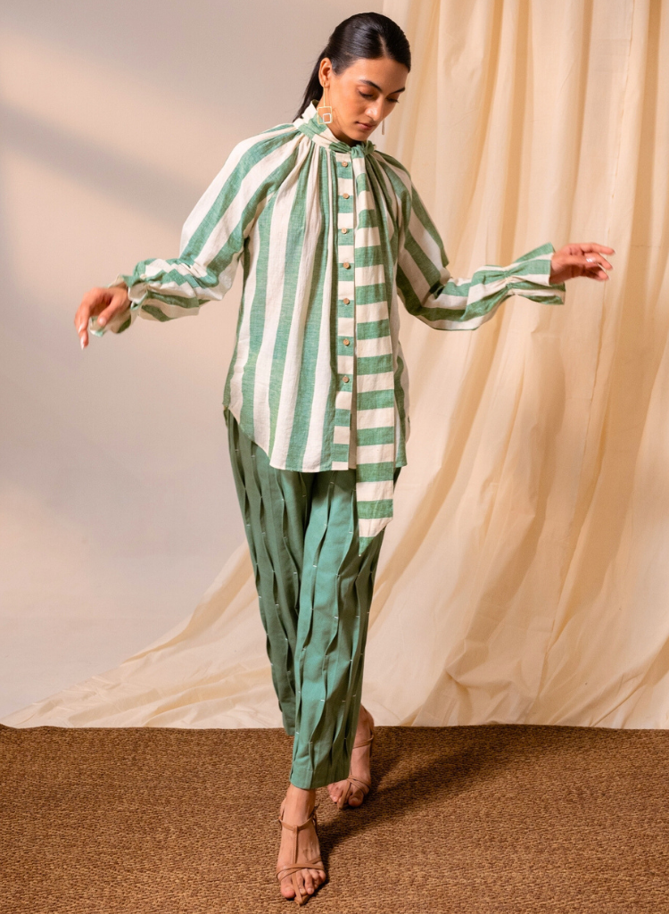 Sage Green Scarf Top