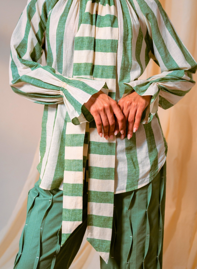 Sage Green Scarf Top