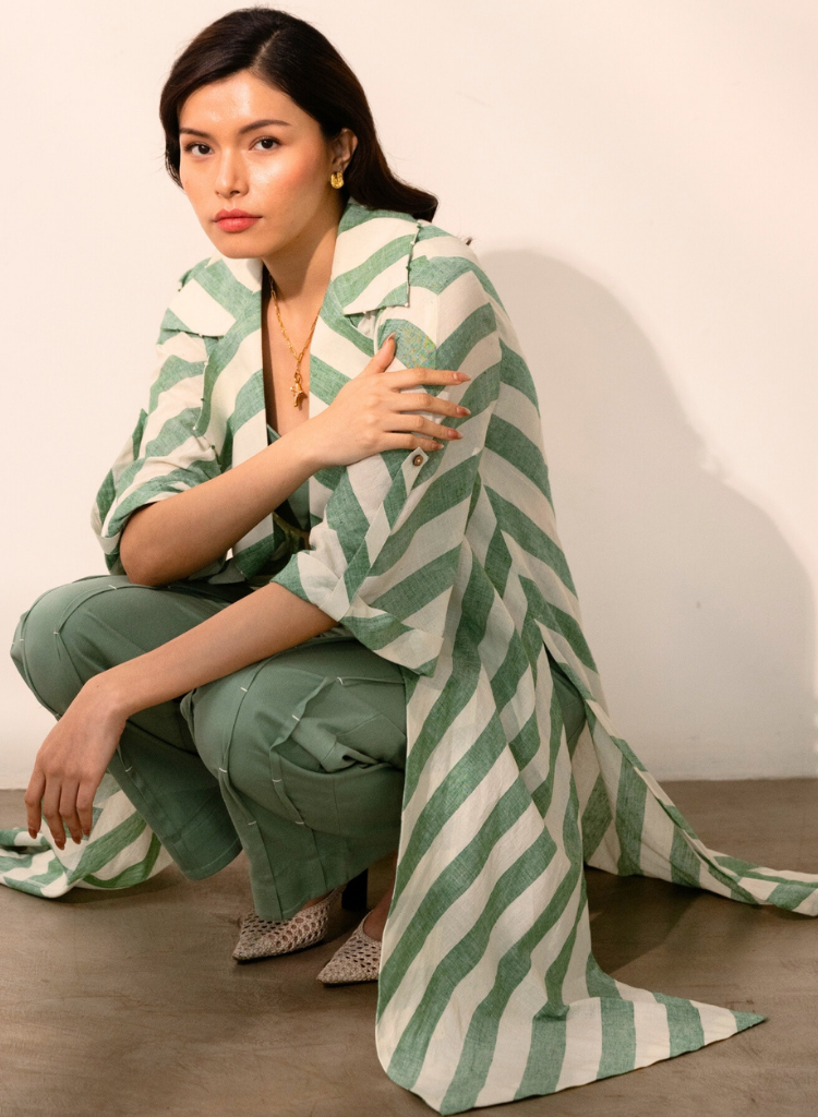 Sage Green Stripes Overlay