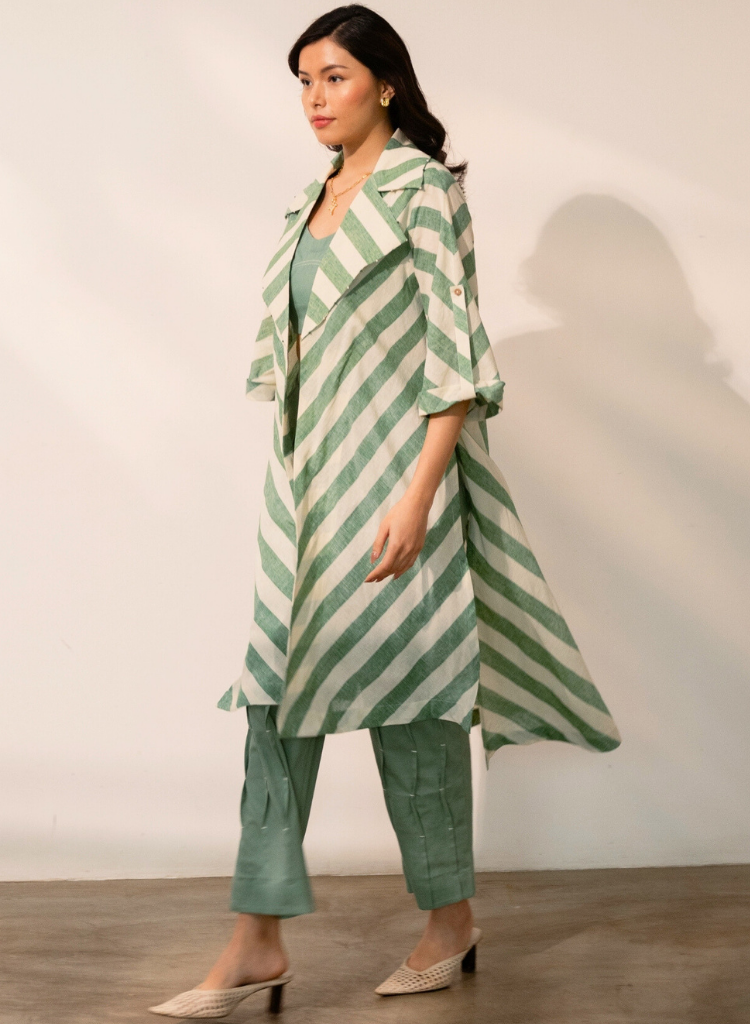 Sage Green Stripes Overlay