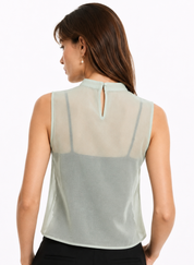 Sage Sheer Top