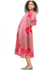 Sakura Bias Button Dress