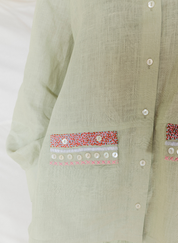 Sandra Pocket Embroidered Shirt