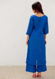 Sapphire Linen Kurta