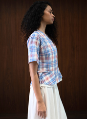 Scallop Peplum Blouse