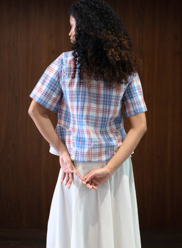 Scallop Peplum Blouse
