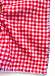 Checkered Embroidered Scarf Cirqlet