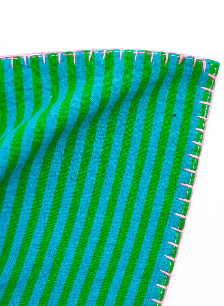 Striped Embroidered Scarf Cirqlet