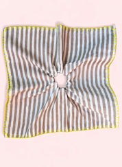 Striped Embroidered Scarf Cirqlet