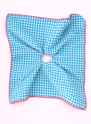 Checkered Embroidered Scarf Cirqlet