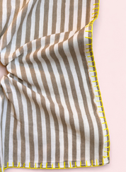 Striped Embroidered Scarf Cirqlet