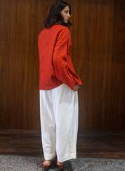Scarlet Gathered Blouse