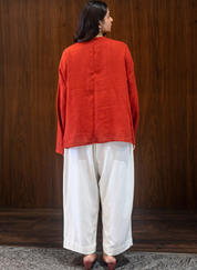Scarlet Gathered Blouse