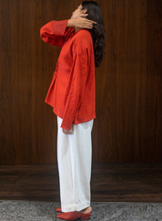 Scarlet Gathered Blouse