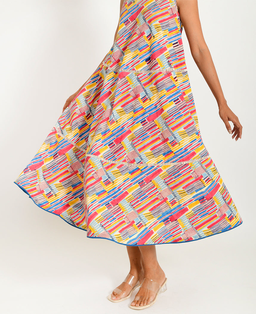 Scribble Hand Block Maxi