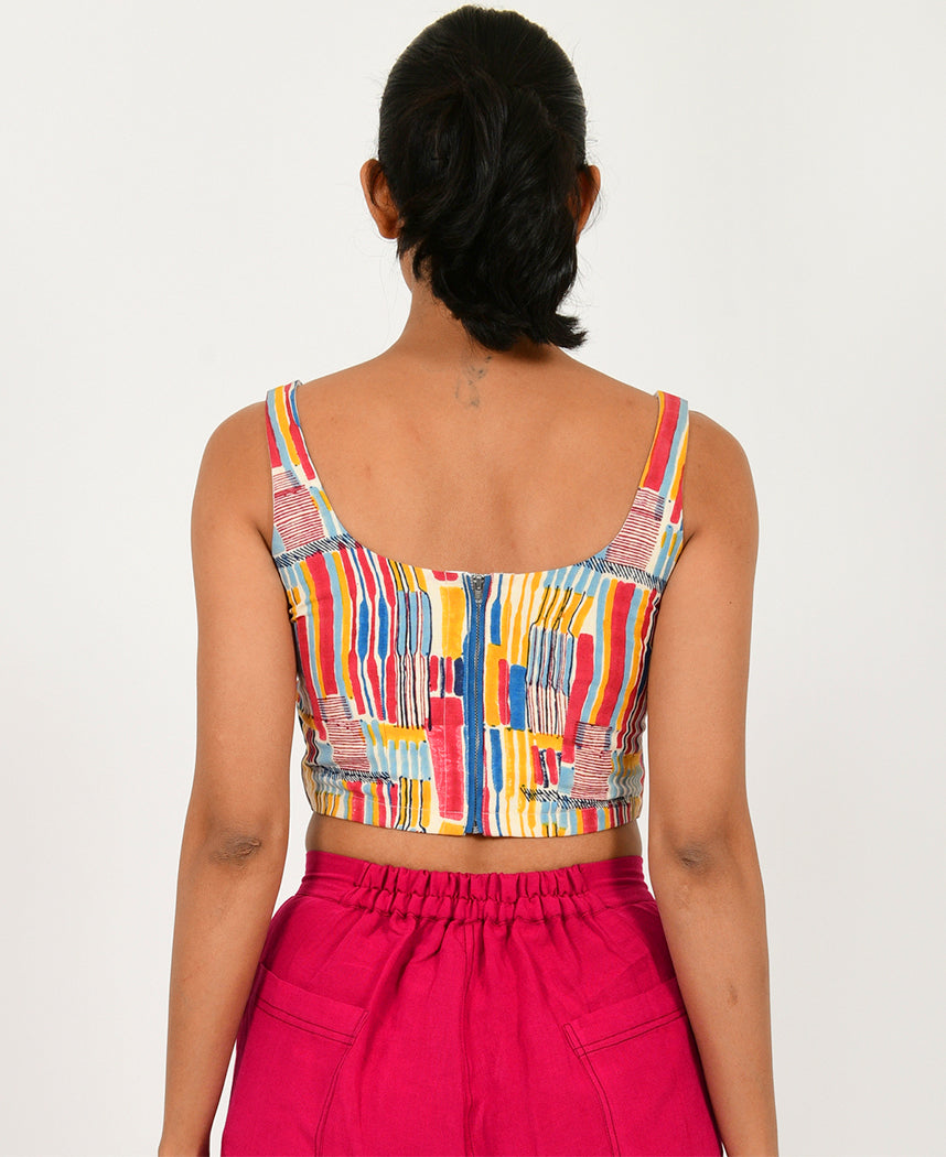 Scribble Linen Corset