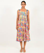 Scribble Linen Dress