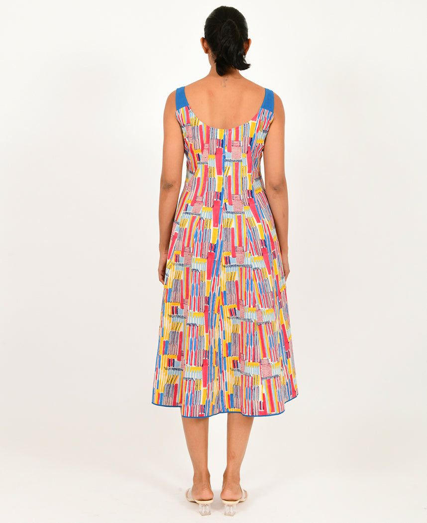 Scribble Linen Dress