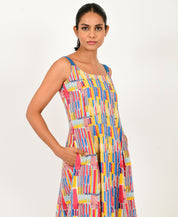 Scribble Linen Dress