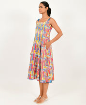 Scribble Linen Dress