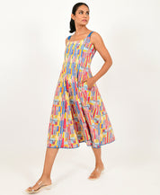 Scribble Linen Dress