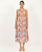 Scribble Side Cut Dress