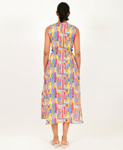 Scribble Side Cut Dress