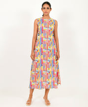 Scribble Side Cut Dress