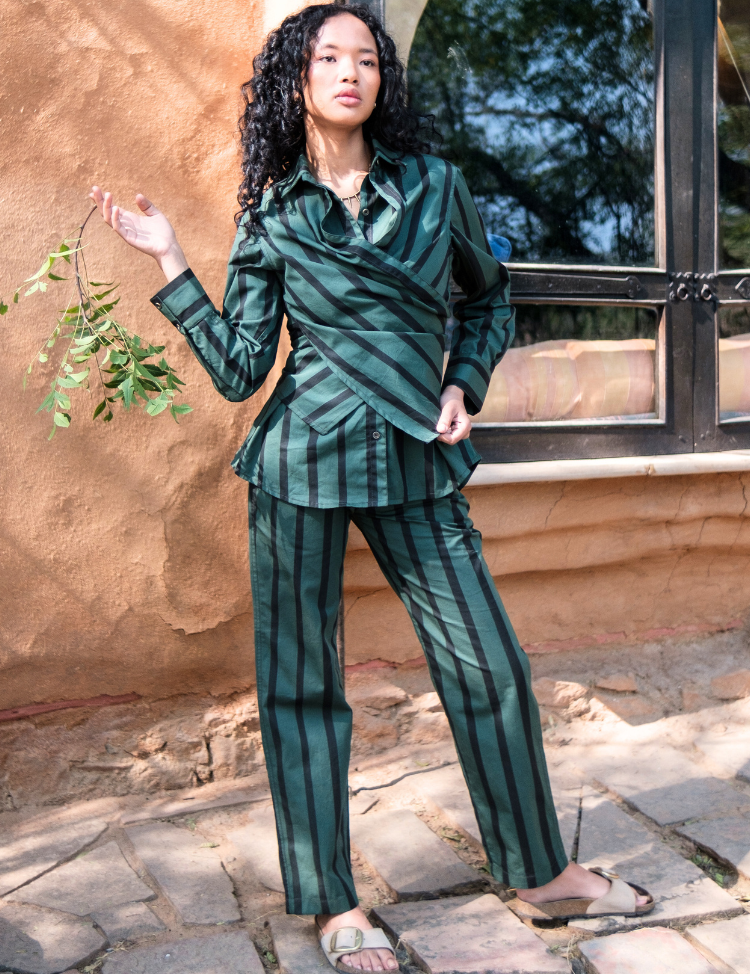 Seattle Wrap Stripe Shirt