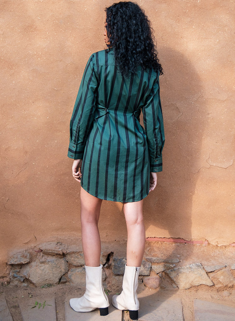 Seattle Stripe Shirt Dress