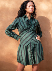 Seattle Stripe Shirt Dress