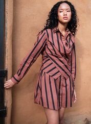 Seattle Stripe Shirt Dress