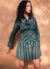 Seattle Stripe Shirt Dress