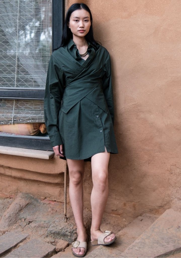 Seattle Wrap Shirt Dress