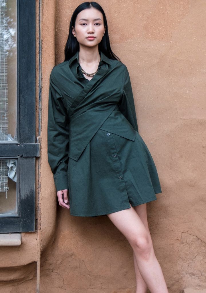 Seattle Wrap Shirt Dress