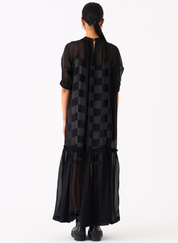 Sheer Bottom Frill Dress