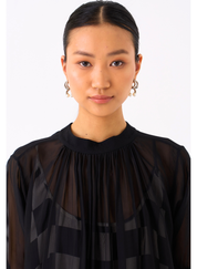 Sheer Bottom Frill Dress