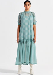 Sheer Bottom Frill Dress