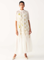 Sheer Bottom Frill Dress