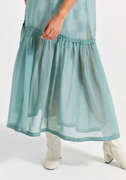 Sheer Bottom Frill Dress