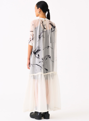 Sheer Bottom Frill Dress