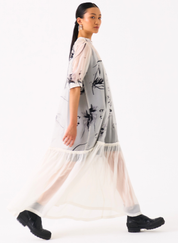 Sheer Bottom Frill Dress